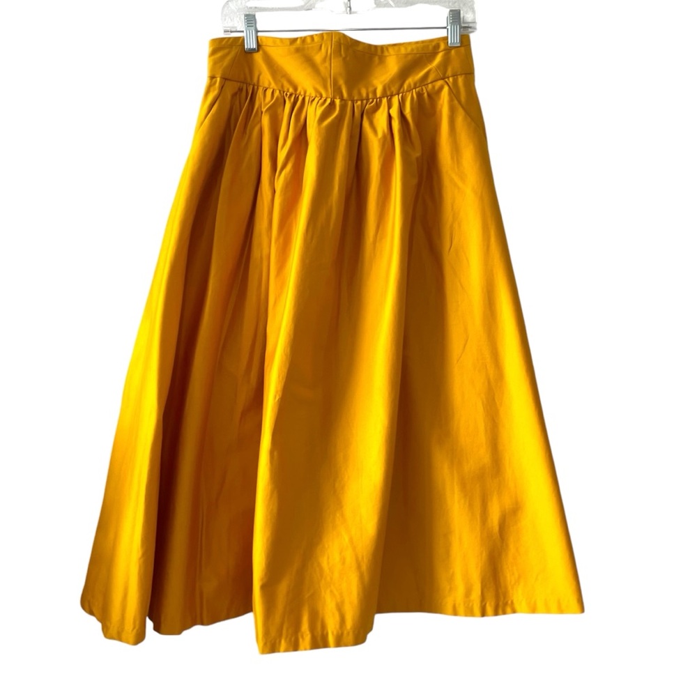 New York & Company Mustard Yellow Maxi midi skirt size 8 a-line